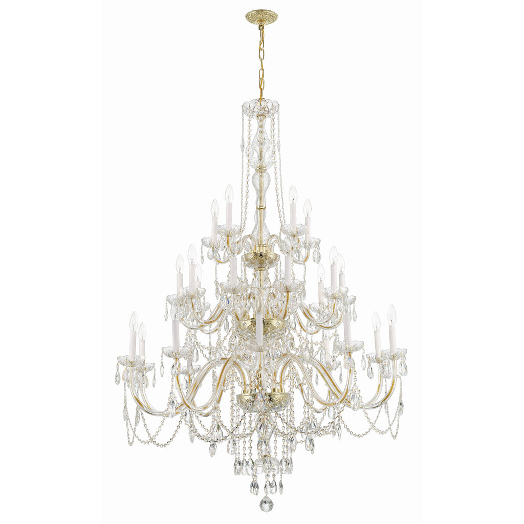 Crystorama Traditional Crystal 45'' Chandelier in Polished Brass - Additional View