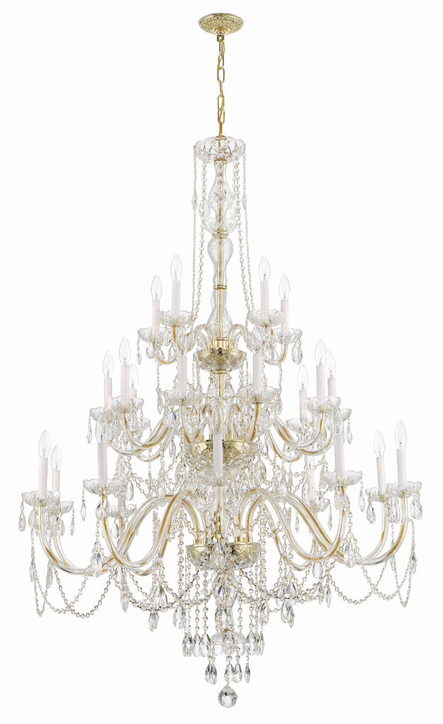 1156-PB-CL-MWP Traditional Crystal 25 Light Chandelier | Alternate Image