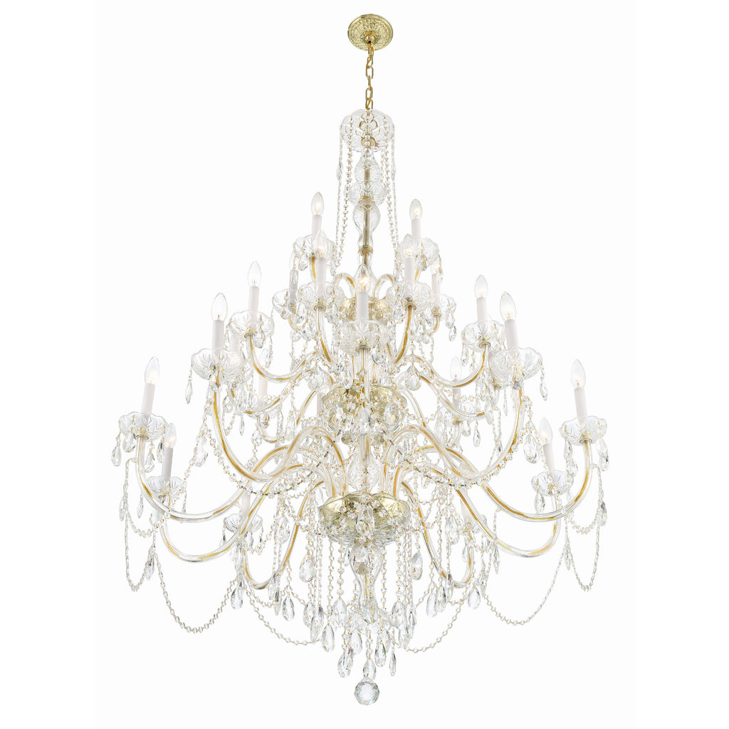 Crystorama Traditional Crystal 45'' Chandelier in Polished Brass - Additional View