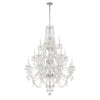 Crystorama Traditional Crystal 38'' Chandelier in Polished Chrome - Additional View