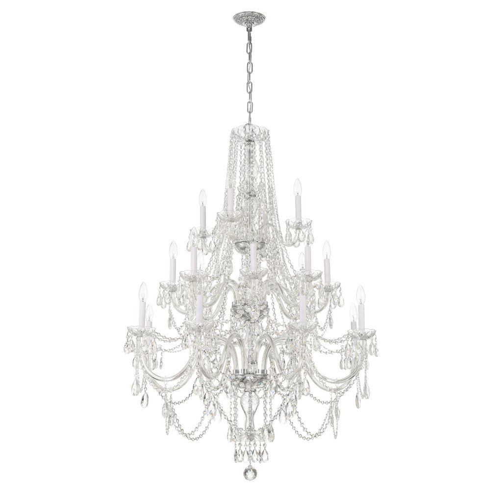Crystorama Traditional Crystal 38'' Chandelier in Polished Chrome - Additional View