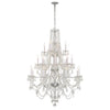 Crystorama Traditional Crystal 38'' Chandelier in Polished Chrome - Additional View