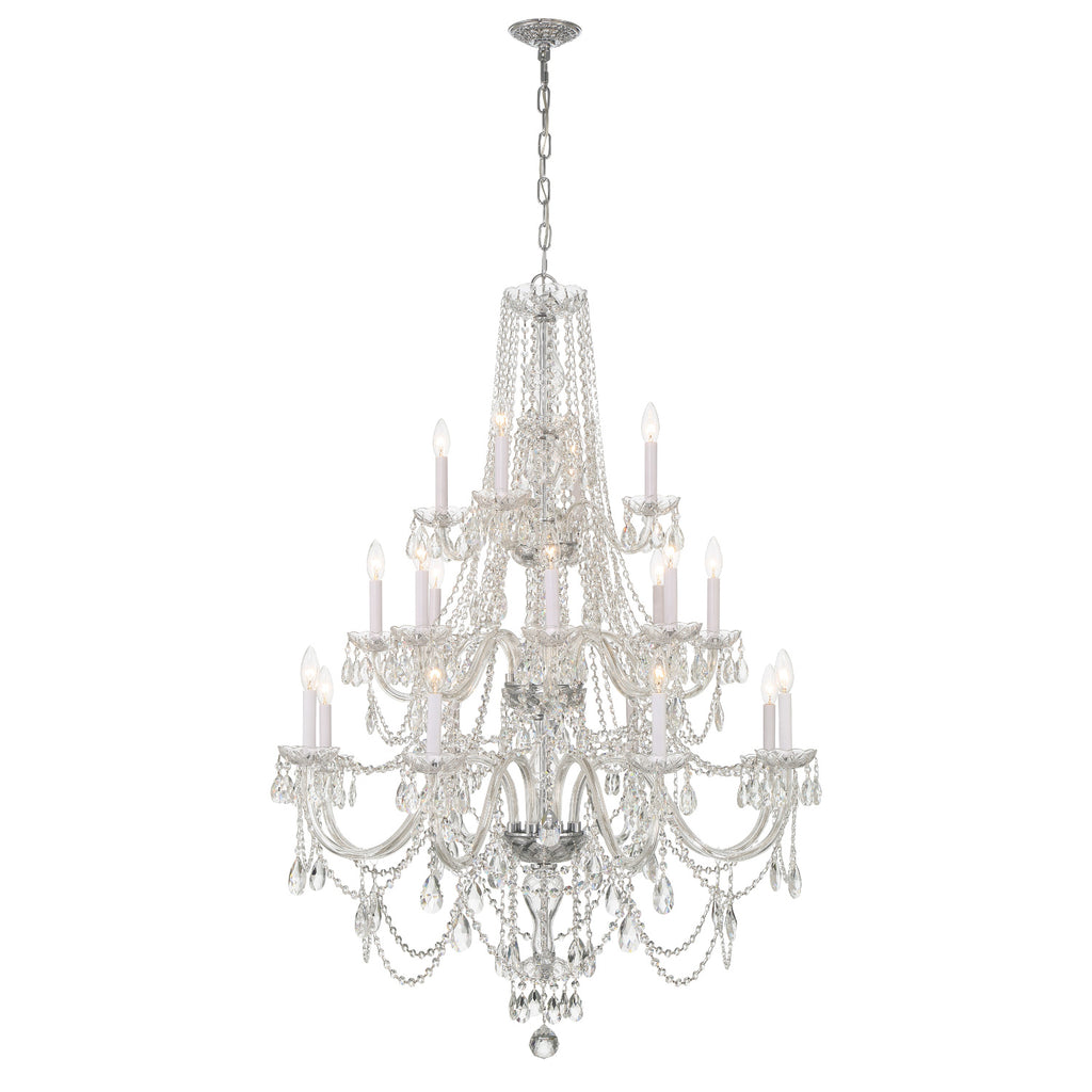 Crystorama Traditional Crystal 38'' Chandelier in Polished Chrome - Additional View