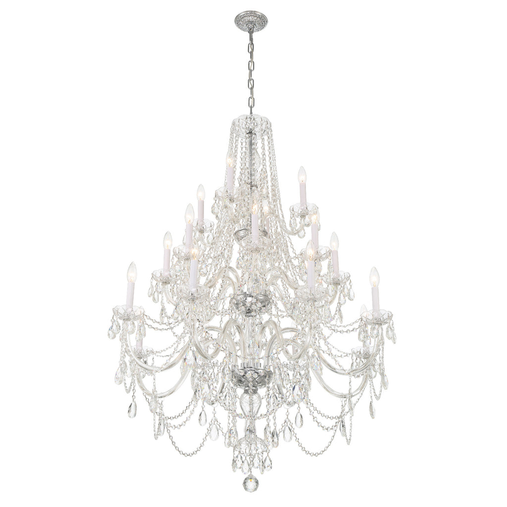 Crystorama Traditional Crystal 38'' Chandelier in Polished Chrome - Additional View