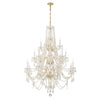 Crystorama Traditional Crystal 38'' Chandelier in Polished Brass - Additional View