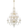 Crystorama Traditional Crystal 38'' Chandelier in Polished Brass - Additional View