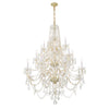 Crystorama Traditional Crystal 38'' Chandelier in Polished Brass - Additional View