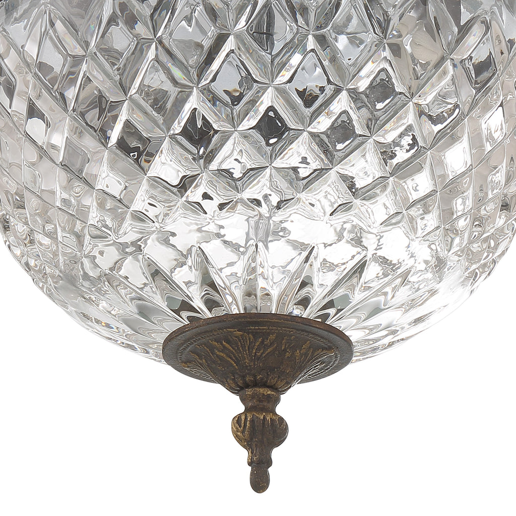 Crystorama Radley 10'' Flush Mount in English Bronze - Additional View