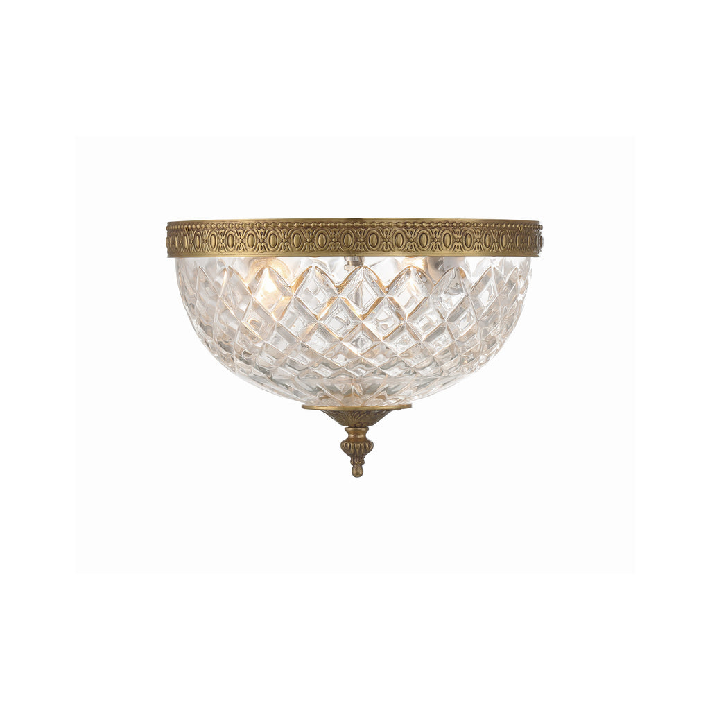 Crystorama Radley 10'' Flush Mount in Olde Brass - Additional View