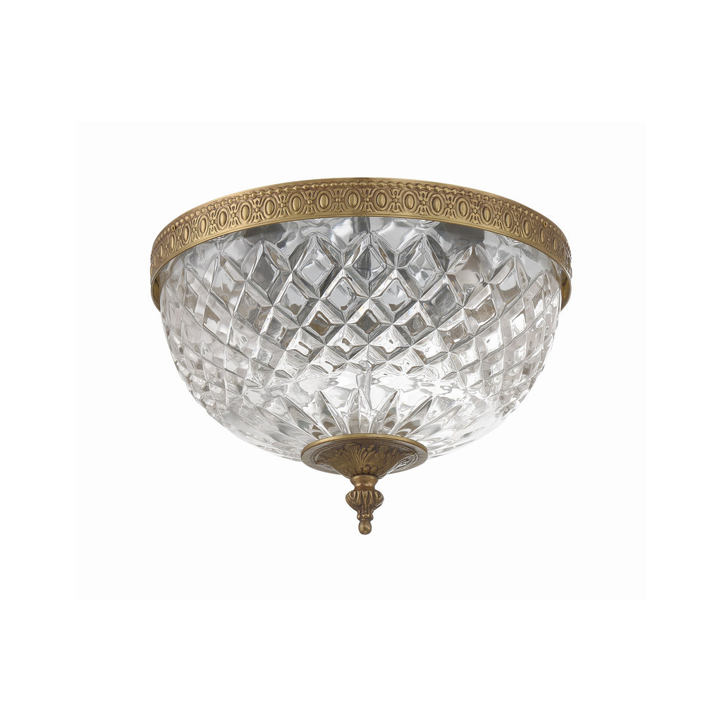 Crystorama Radley 10'' Flush Mount in Olde Brass - Additional View