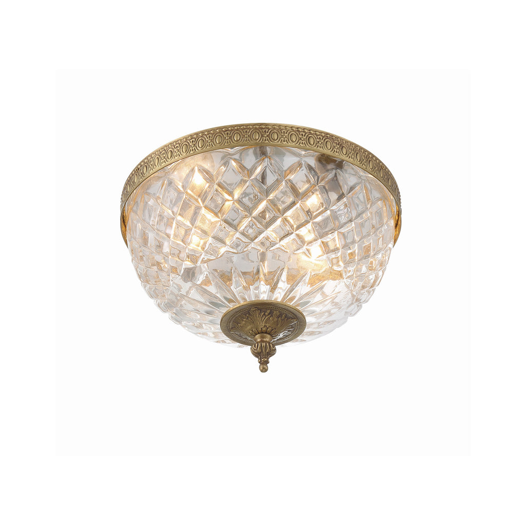 Crystorama Radley 10'' Flush Mount in Olde Brass - Additional View