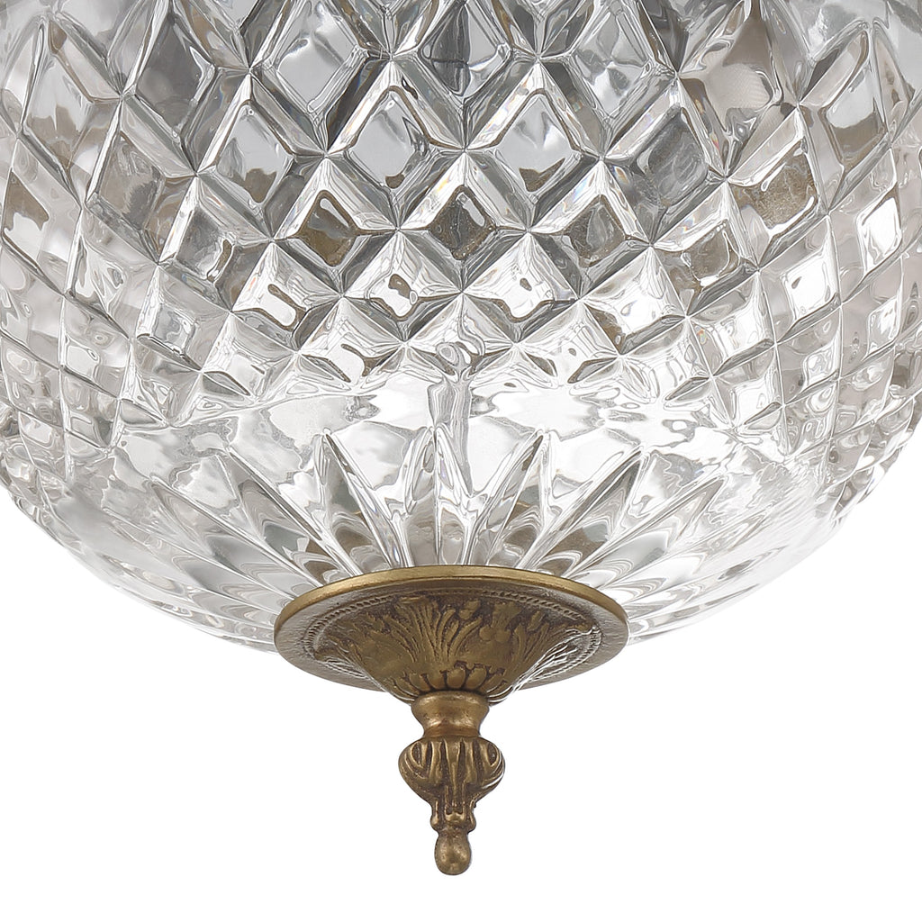 Crystorama Radley 10'' Flush Mount in Olde Brass - Additional View