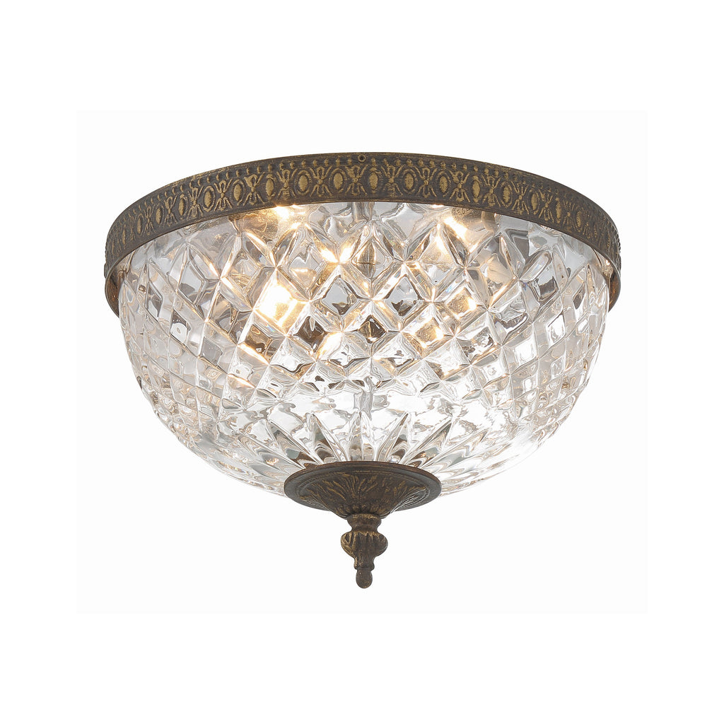 Crystorama Radley 12'' Flush Mount in English Bronze - Front View