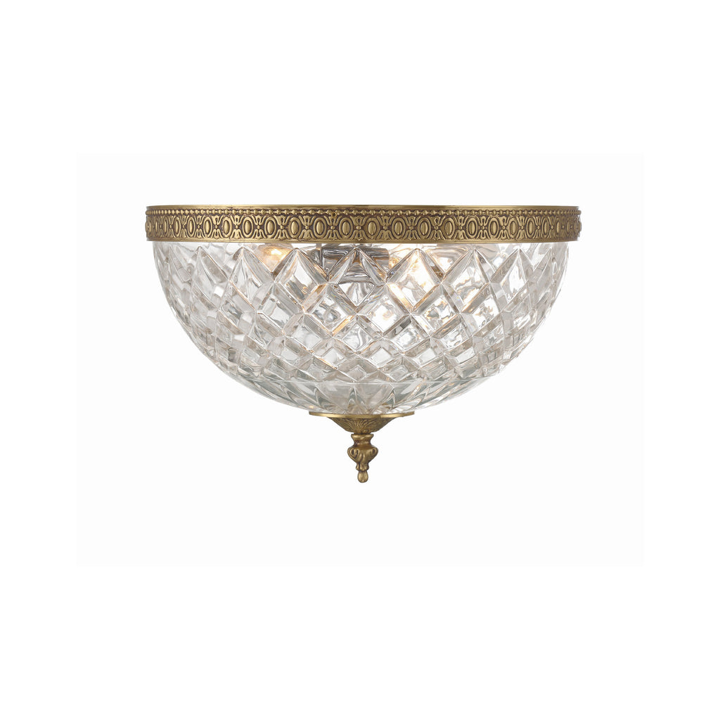 Crystorama Radley 12'' Flush Mount in Olde Brass - Additional View