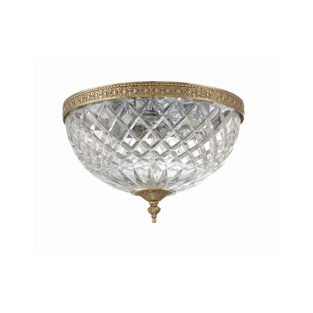 Crystorama Radley 12'' Flush Mount in Olde Brass - Additional View