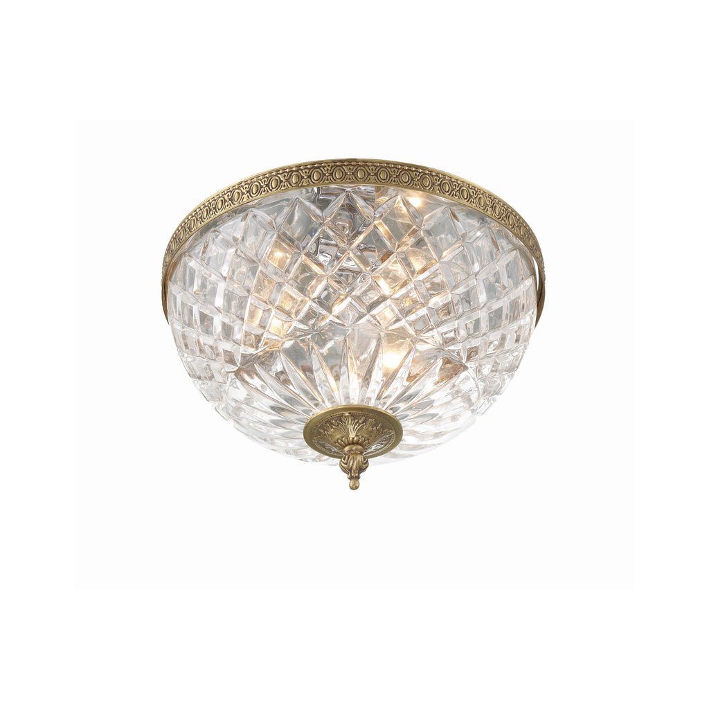 Crystorama Radley 12'' Flush Mount in Olde Brass - Additional View