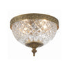Crystorama Radley 8'' Flush Mount in Olde Brass - Front View