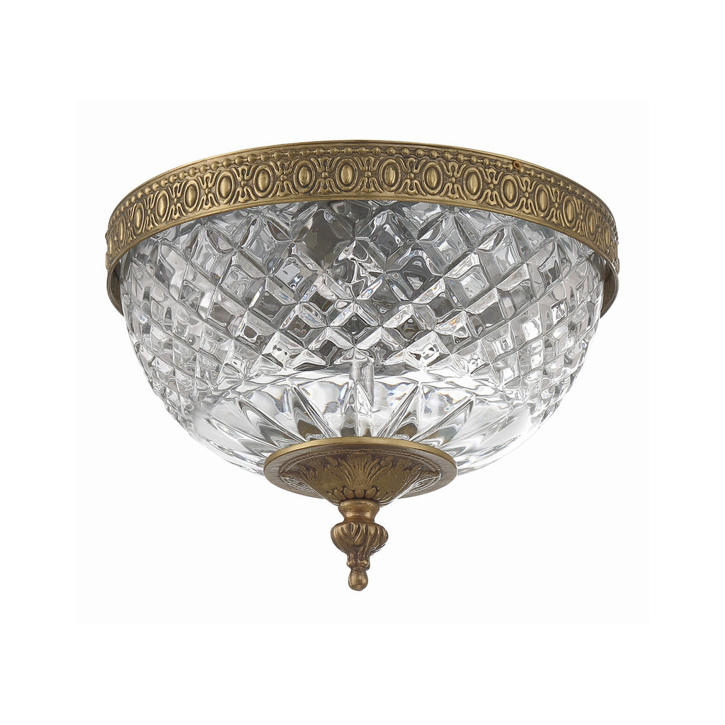 Crystorama Radley 8'' Flush Mount in Olde Brass - Additional View