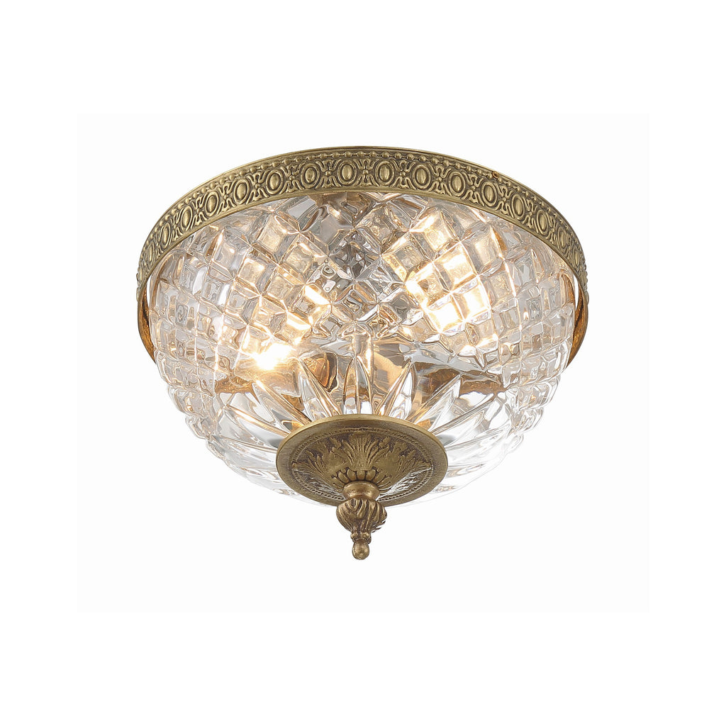 Crystorama Radley 8'' Flush Mount in Olde Brass - Additional View