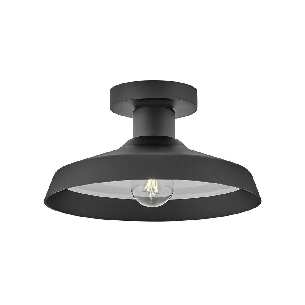 12072BK Forge 1 Light Outdoor Flush Mount|Main Image