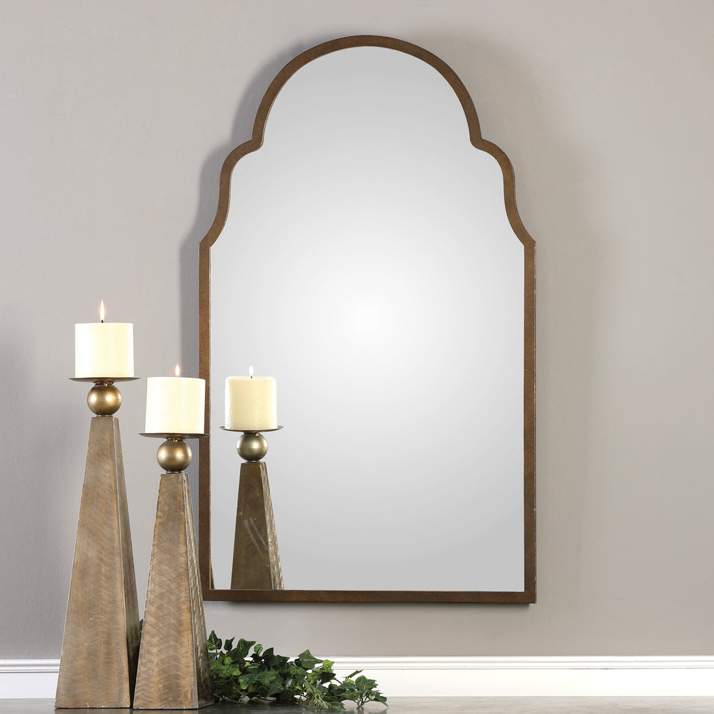 Dark Brown Arch Mirror - Hampton Retreat Luxury Home Decor -  Alternate Image