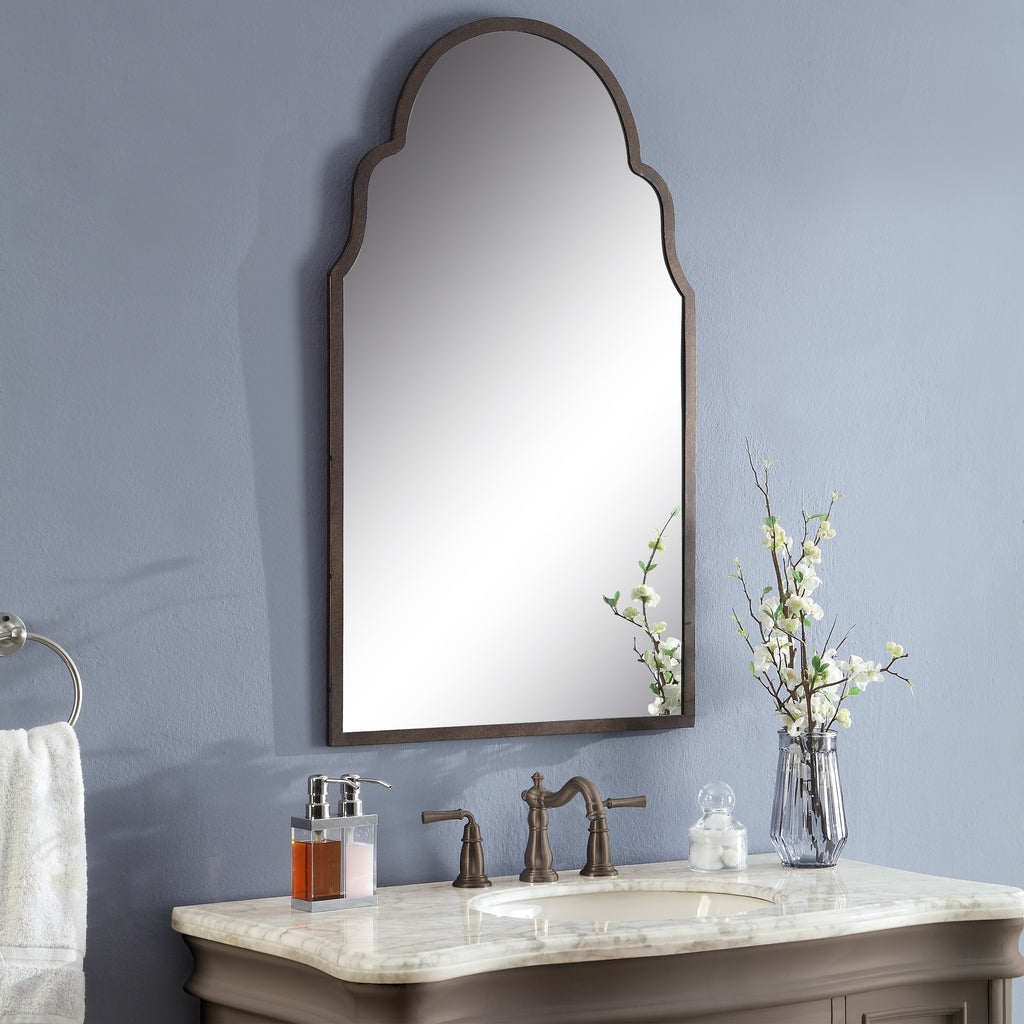 Dark Brown Arch Mirror - Hampton Retreat Luxury Home Decor -  Alternate Image