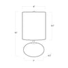13-1048 Concrete 1 Light Table Lamp | Dimensions Image
