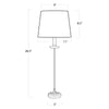 13-1172 Clove 1 Light Buffet Lamp | Dimensions Image