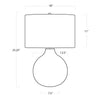 13-1201 Chevron 1 Light Table Lamp | Dimensions Image
