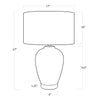 13-1266IND Presley 1 Light Table Lamp | Dimensions Image