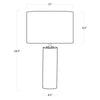 13-1283 Juliet 1 Light Table Lamp | Dimensions Image