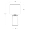 13-1286 Juliet 1 Light Table Lamp | Dimensions Image