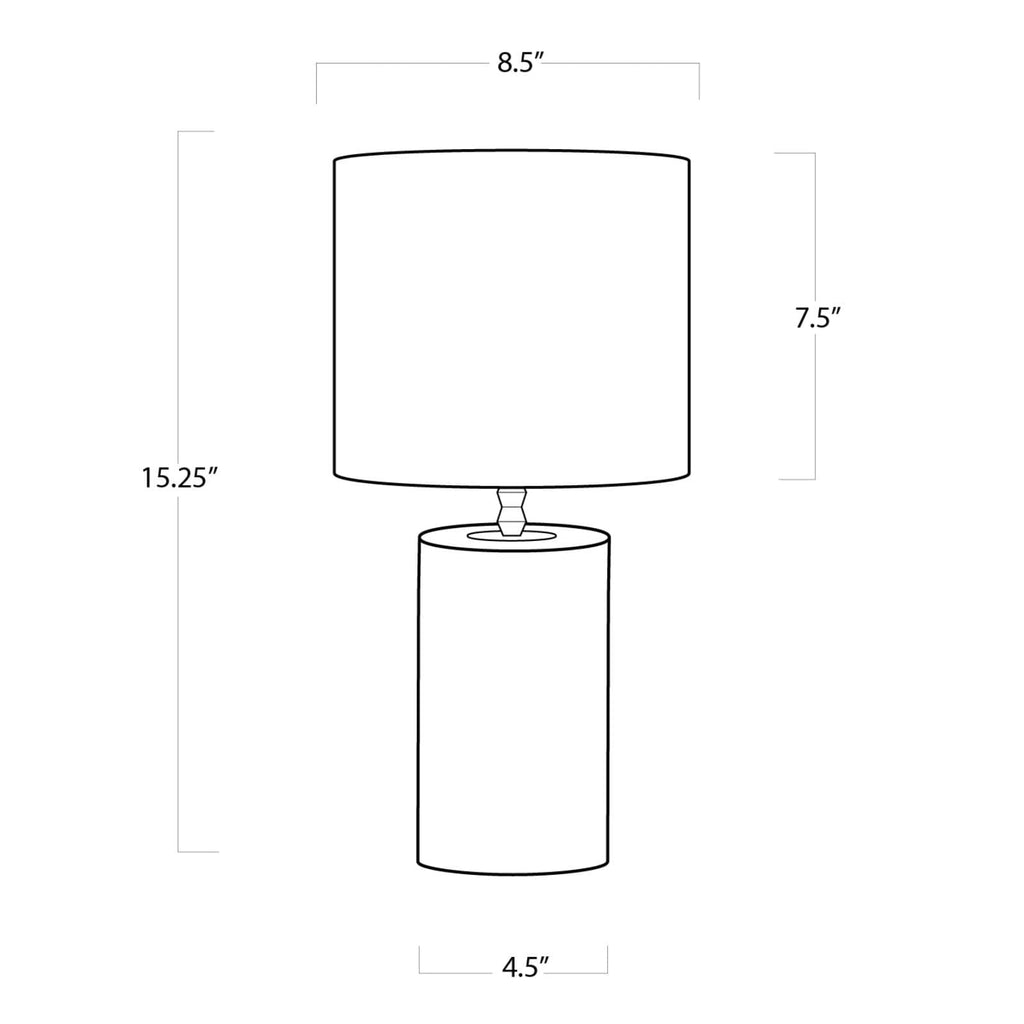 13-1286 Juliet 1 Light Table Lamp | Dimensions Image
