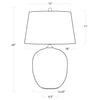 13-1289BLK Harbor 1 Light Table Lamp | Dimensions Image