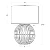 13-1349GRY Tropez 1 Light Table Lamp | Dimensions Image