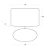 13-1407 Joule 1 Light Table Lamp | Dimensions Image