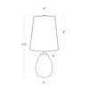 13-1413 Jared 1 Light Table Lamp | Dimensions Image