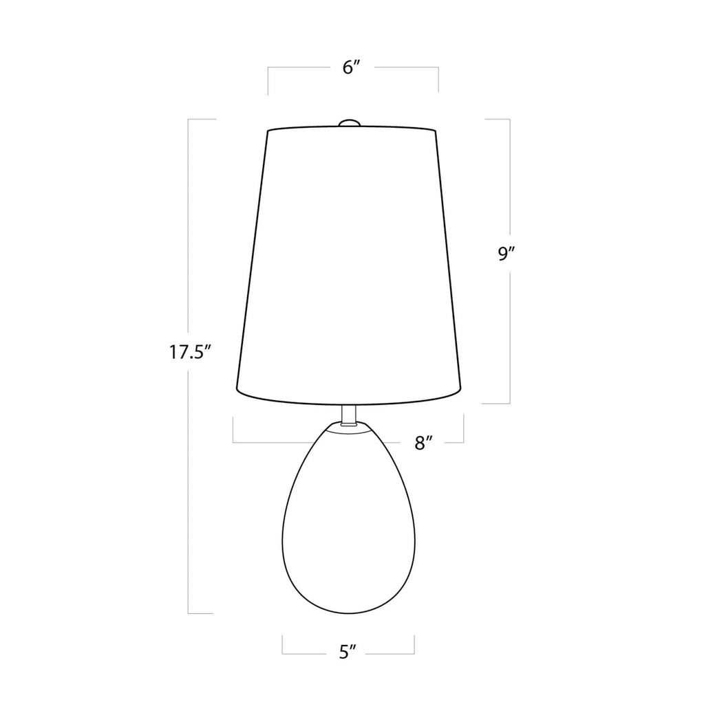 13-1413 Jared 1 Light Table Lamp | Dimensions Image