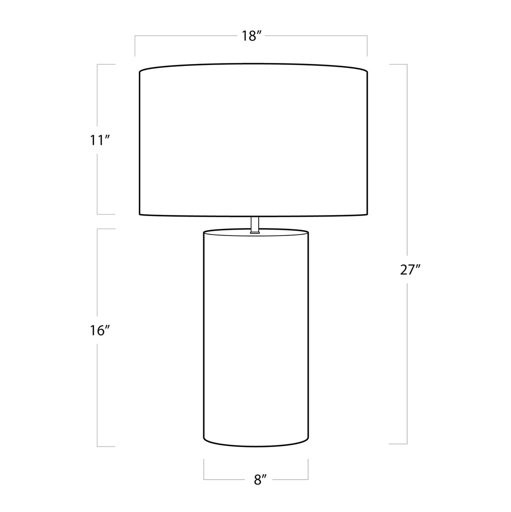 13-1535 Trellis 1 Light Table Lamp | Dimensions Image
