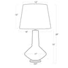 13-1539 Kayla 1 Light Table Lamp | Dimensions Image