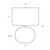 13-1551 Blanche 1 Light Table Lamp | Dimensions Image