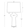 13-1561 Sabina 1 Light Table Lamp | Dimensions Image