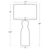 13-1578 Southern Living 1 Light Table Lamp | Dimensions Image