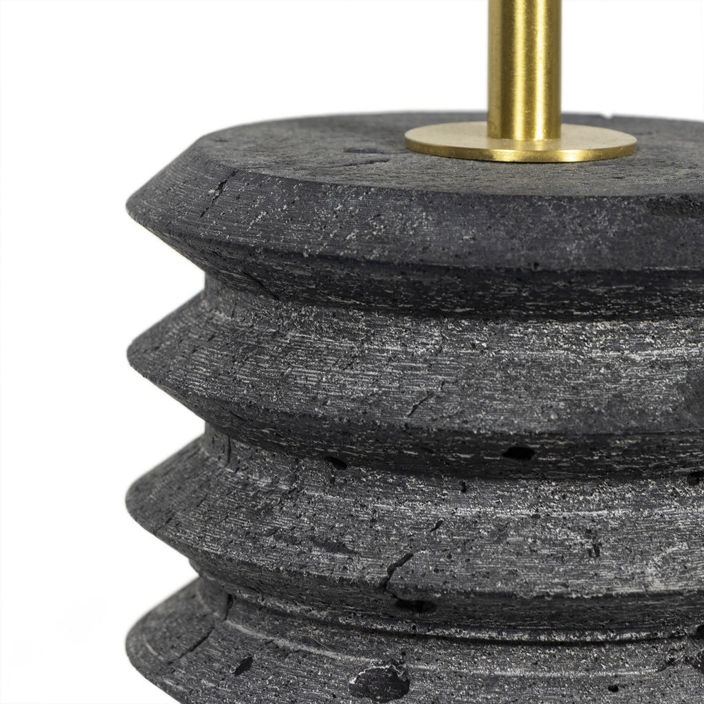 13-1587 Noir Column 1 Light Table Lamp | Alternate Image
