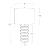 13-1587 Noir Column 1 Light Table Lamp | Dimensions Image