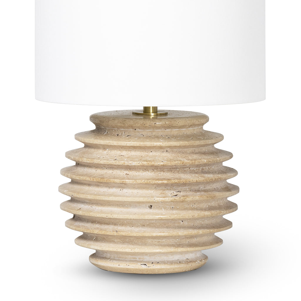 13-1588NAT Thea Travertine 1 Light Table Lamp | Alternate Image
