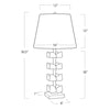 13-1594NB Bella 1 Light Table Lamp | Dimensions Image