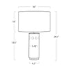 13-1596 Odin 1 Light Table Lamp | Dimensions Image