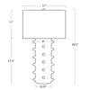 13-1621BLK Spruce 1 Light Table Lamp | Dimensions Image
