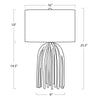 13-1645 Webbed 1 Light Table Lamp | Dimensions Image